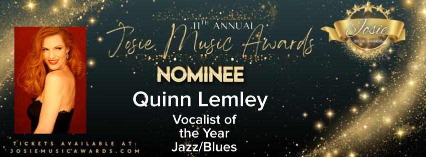 Quinn Lemley Scores Josie Music Award Nomination for Vocalist of the Year (Jazz/Blues)