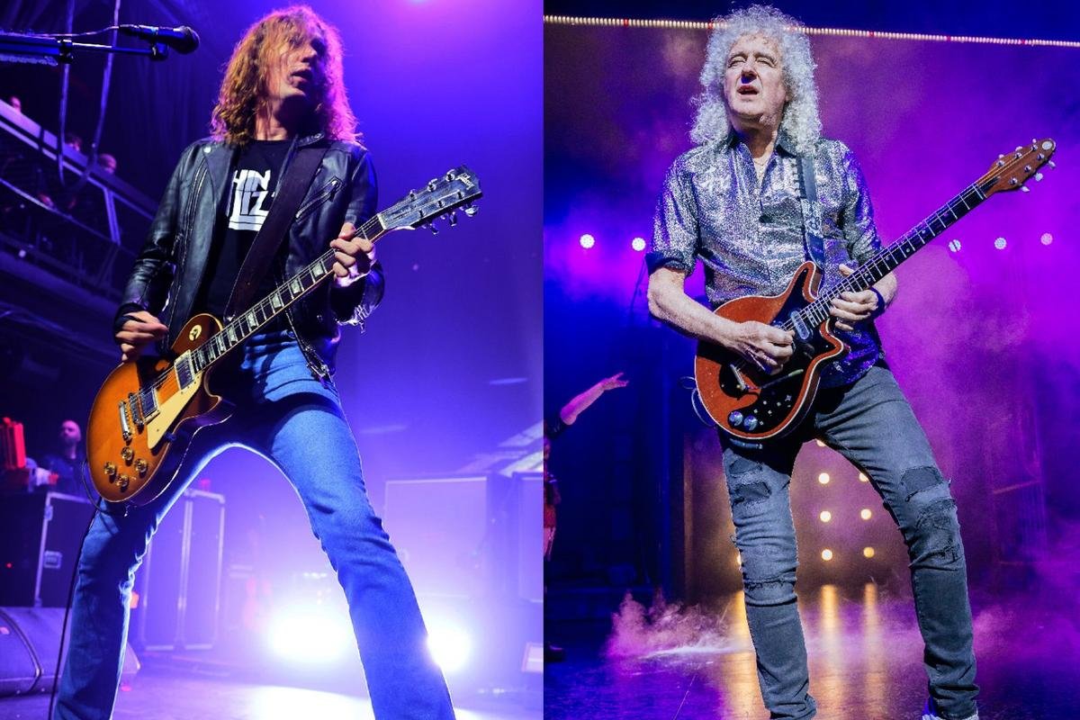 The Darkness and Brian May Once Pulled Off a Rock Triangle in London The Darkness and Brian May Once Pulled Off a Rock Triangle in London